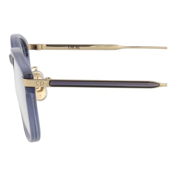 Dior Womens Square/Rectangle Blue Gold Transparent Fashion Designer Eyewear - Picture 4 of 4